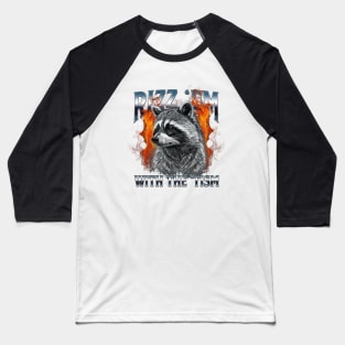 Rizz Em With The Tism Funny Autism ADHD Meme Austism Baseball T-Shirt